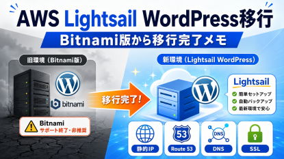 AWS Lightsail Word press bitnami対応